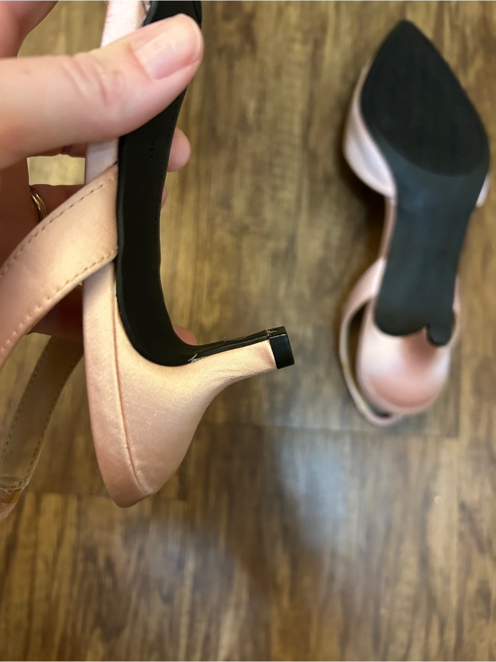 Adrienne Vittadini Pink Pearl-Buckle Slingback Pumps - Picture 6 of 7